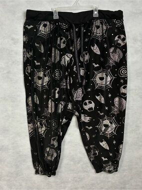 Disney The Nightmare Before Christmas Pajama Pants Size 3X Plus Black Velour
